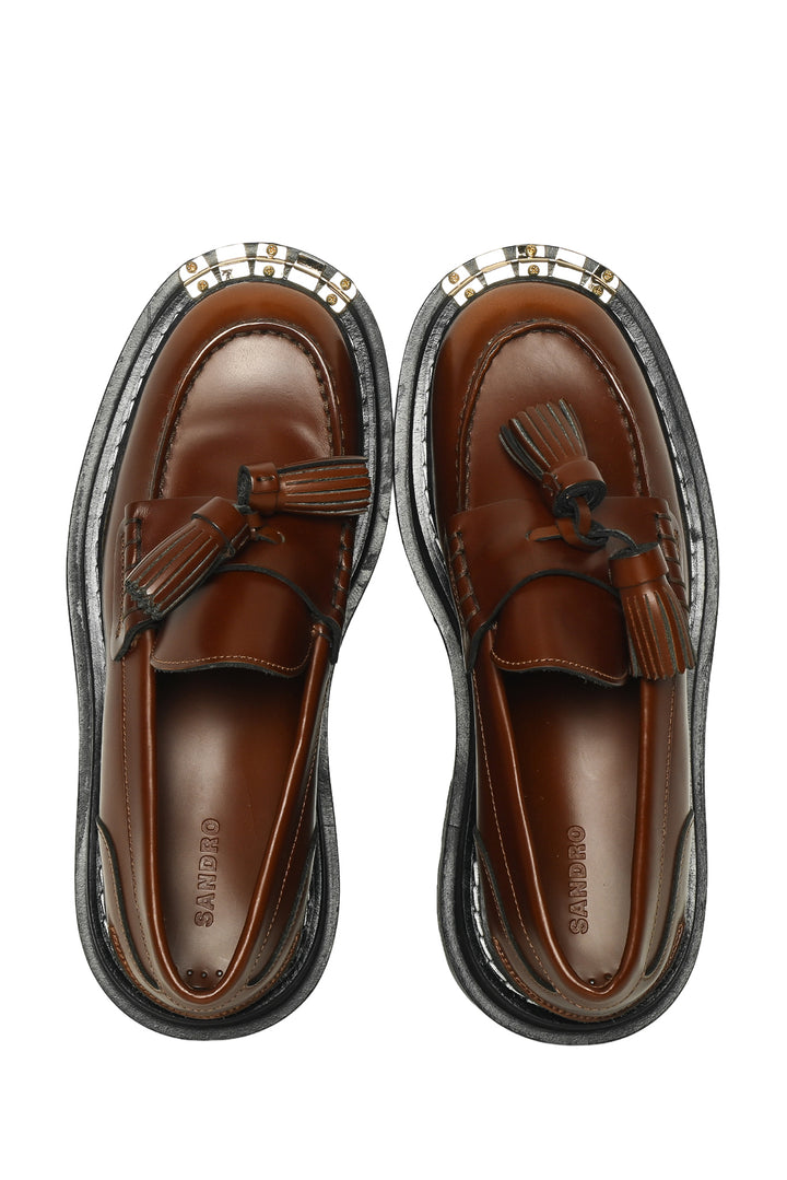 Sandro Size 36 Leather Tassel Loafers