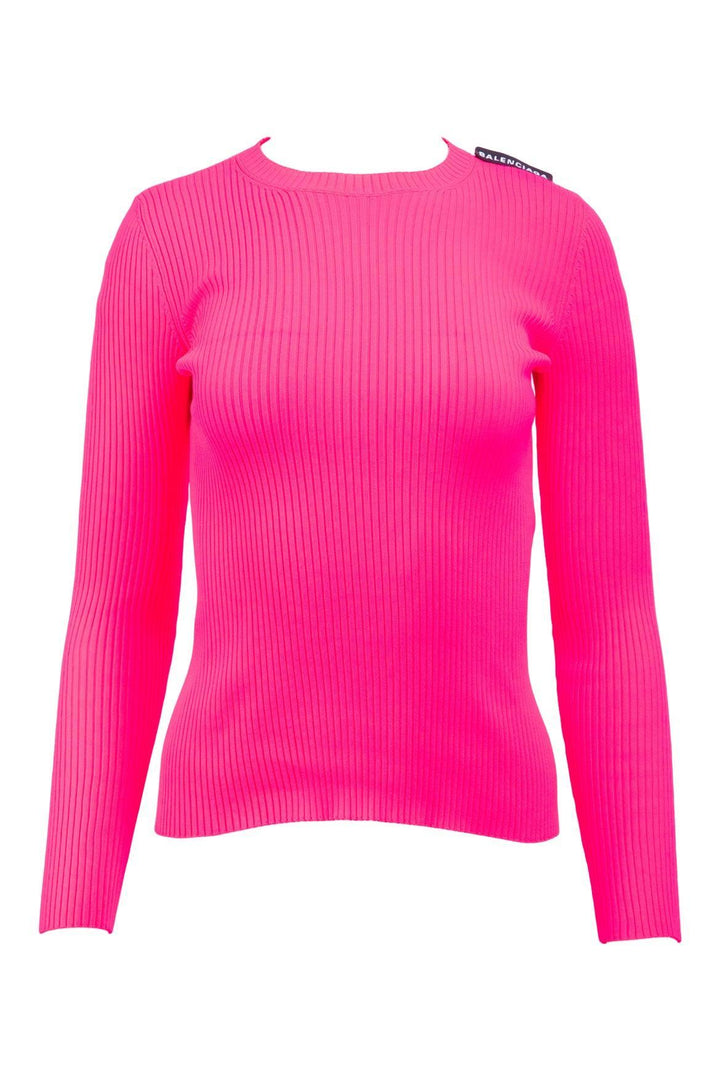 Balenciaga Size S 2018 Mock Neck Ribbed Long Sleeve Tops