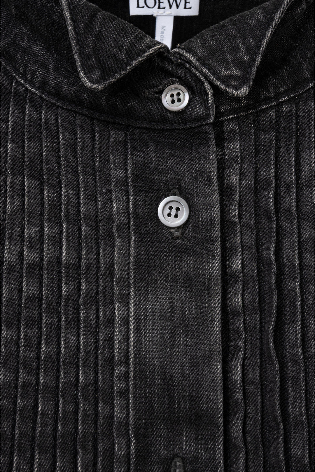 Loewe Size 4 Pleated Denim Shirt