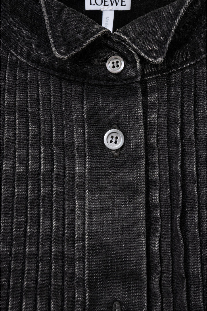 Loewe Size 4 Pleated Denim Shirt