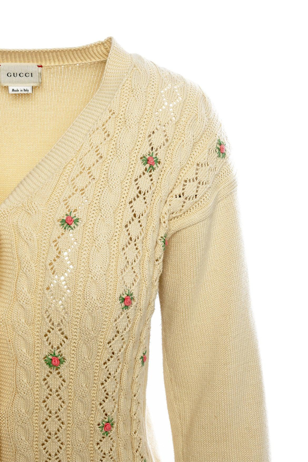 Gucci Size XXS/XS Embroidered Cableknit Cardigan