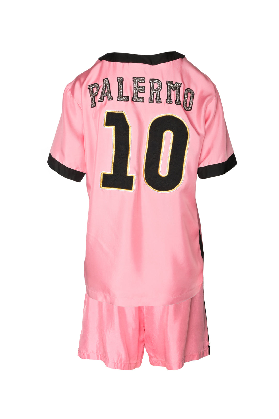 Dolce & Gabbana Size 44 Embellished Silk Sport Jersey Top & Shorts Set