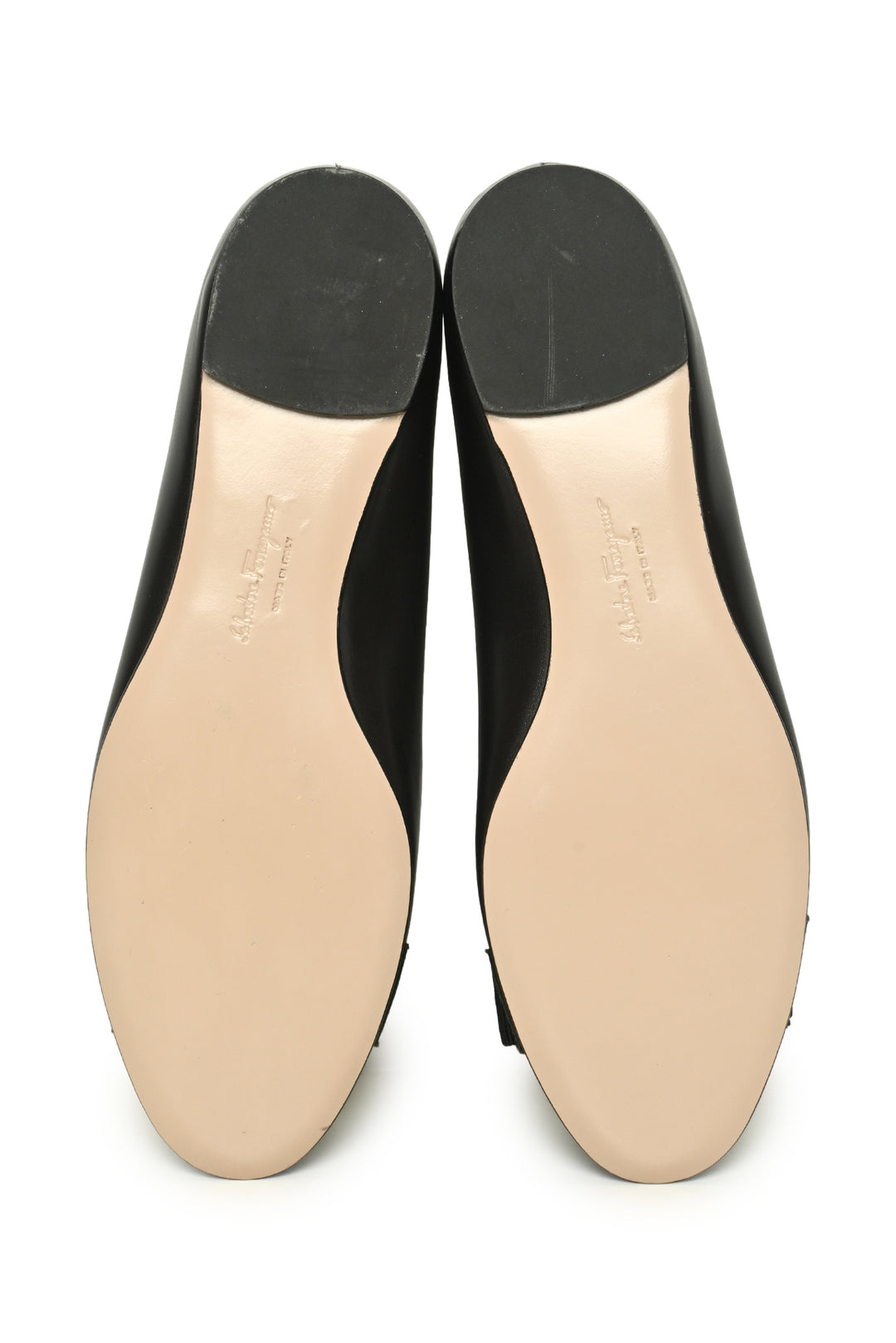 Salvatore Ferragamo Size 6.5 Nappa Leather Bow Varina Ballet Flats