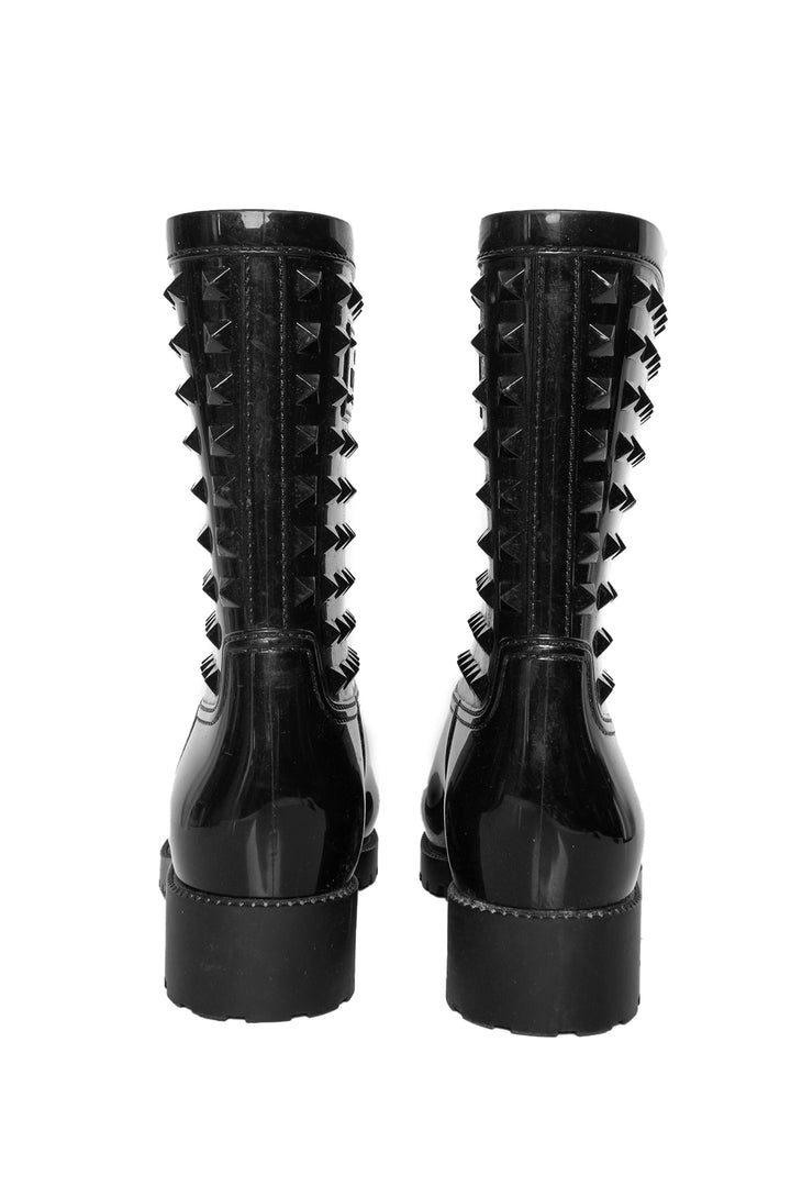 Valentino Size 41 Rockstud Rubber Rain Boots