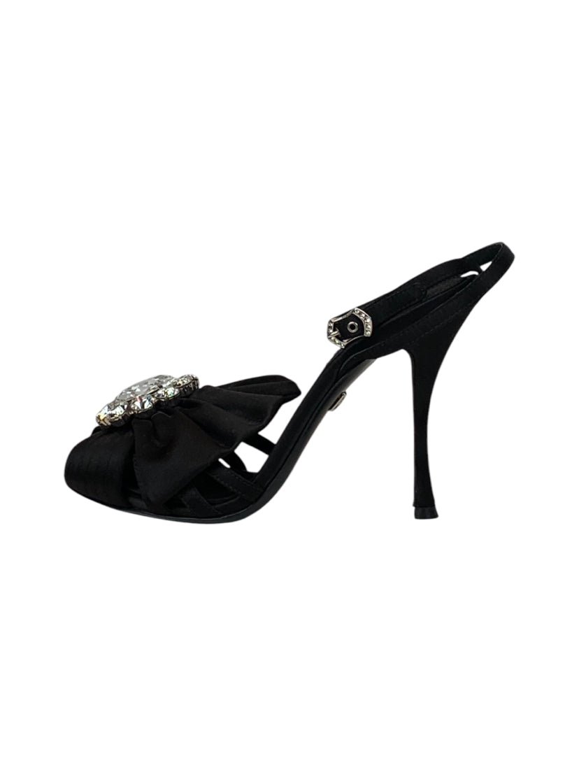 Dolce & Gabbana Size 36 Bette 110 Crystal Satin Pumps