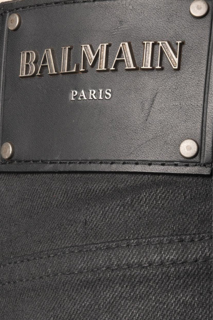 Balmain Size 36 Men's Coated Denim Slim Fit Jeans