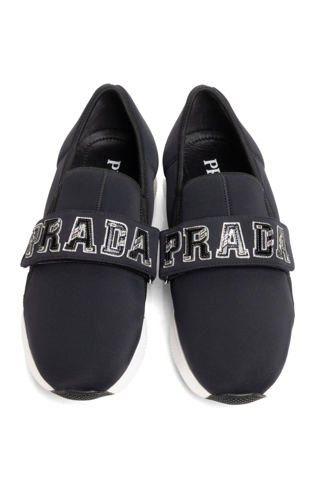 Prada Size 38.5 Logo Neoprene Sneaker