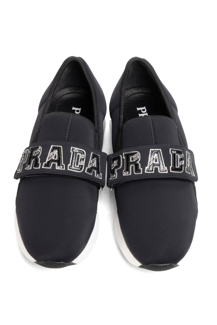 Prada Size 38.5 Logo Neoprene Sneaker