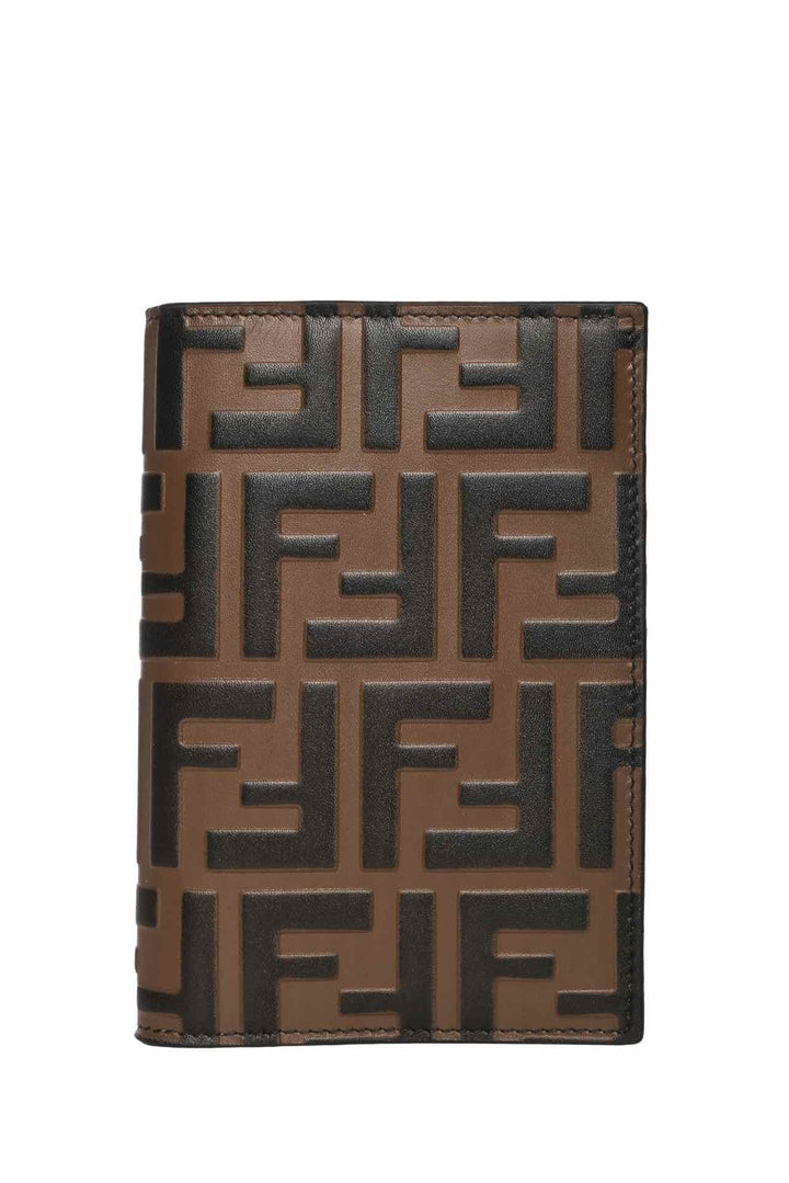 Fendi Zucca Embossed Leather Passport Cover