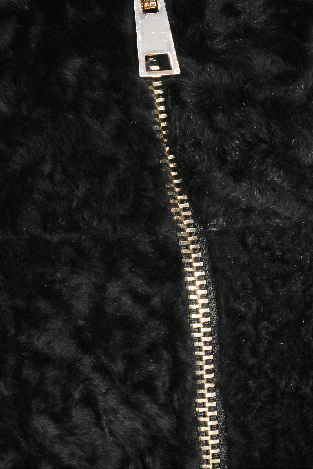 Lorena Antoniazzi Size XS Curly Shearling & Nylon Jacket