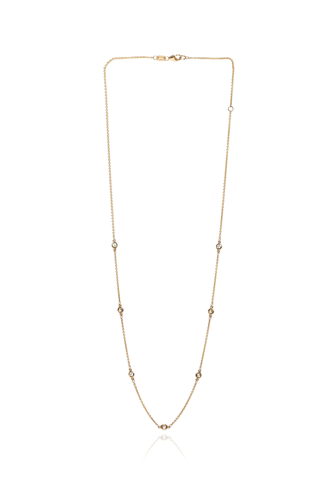 Effy D'Oro 14K Yellow Gold Diamond Station Necklace