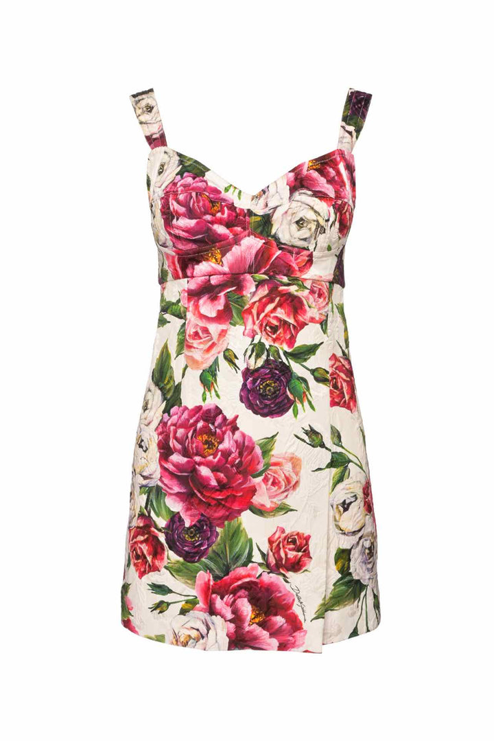 Dolce & Gabbana Size 2 Rose & Peony Mini Dress