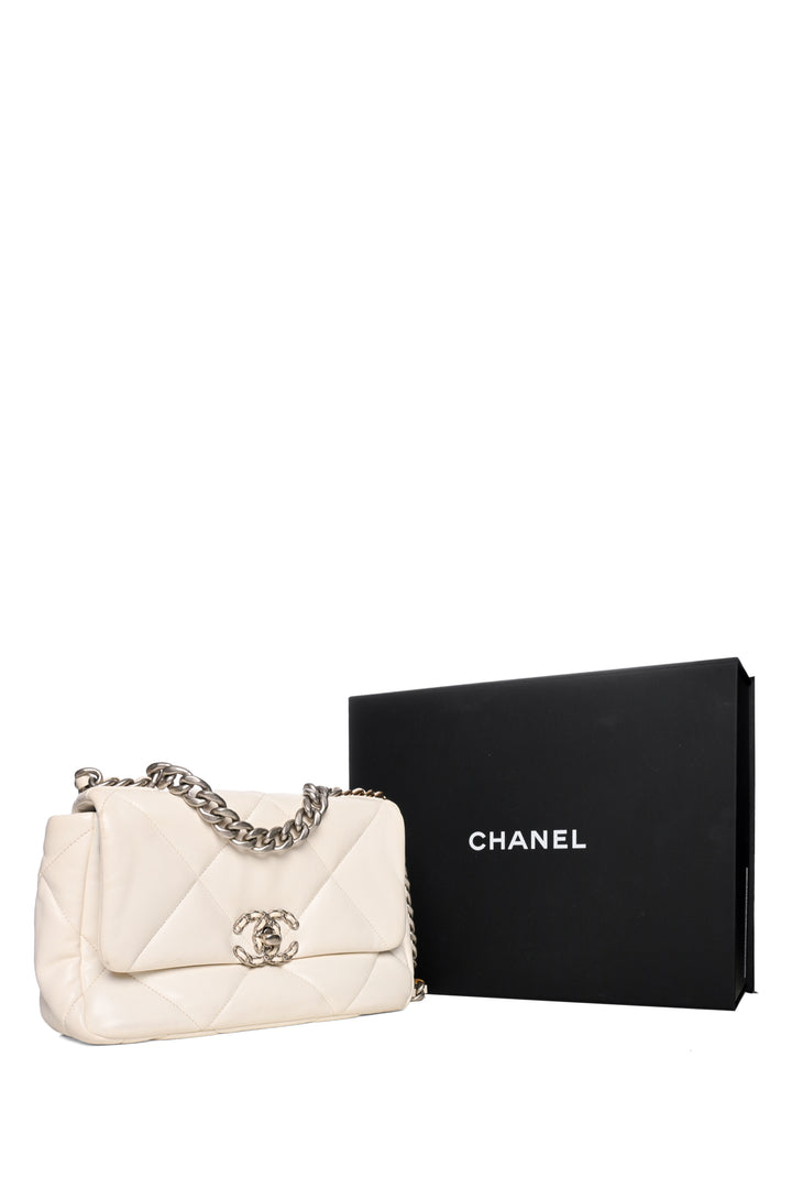 Chanel Goatskin Quilted Medium 19 Flap Bag