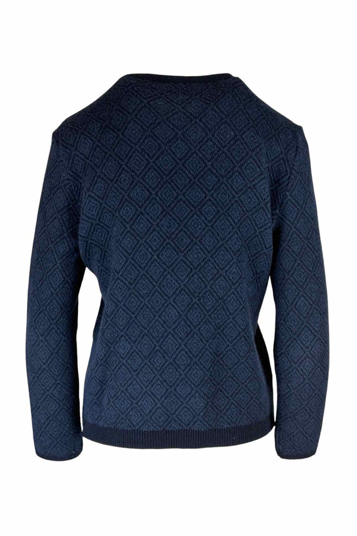 MASSIMO ALBA Size M Diamond Print Cashmere-Blend Cardigan