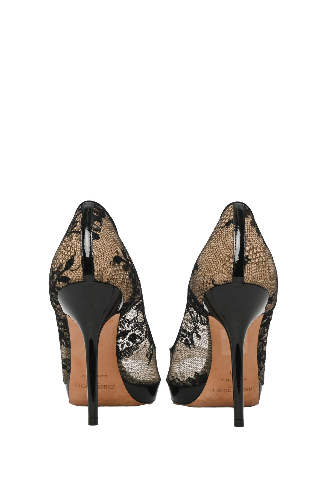Jimmy Choo Lace Luna Peep Toe Size 38 Pumps