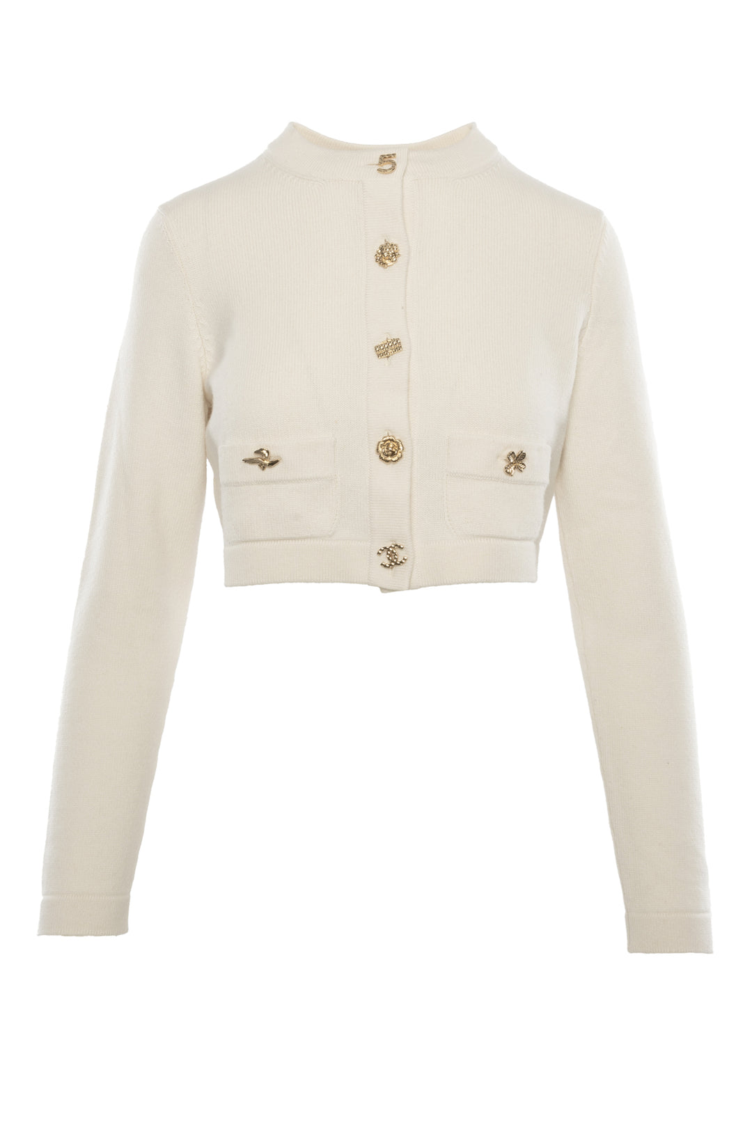 Chanel Size 36 2022 Lucky Charms Cropped Cashmere Cardigan