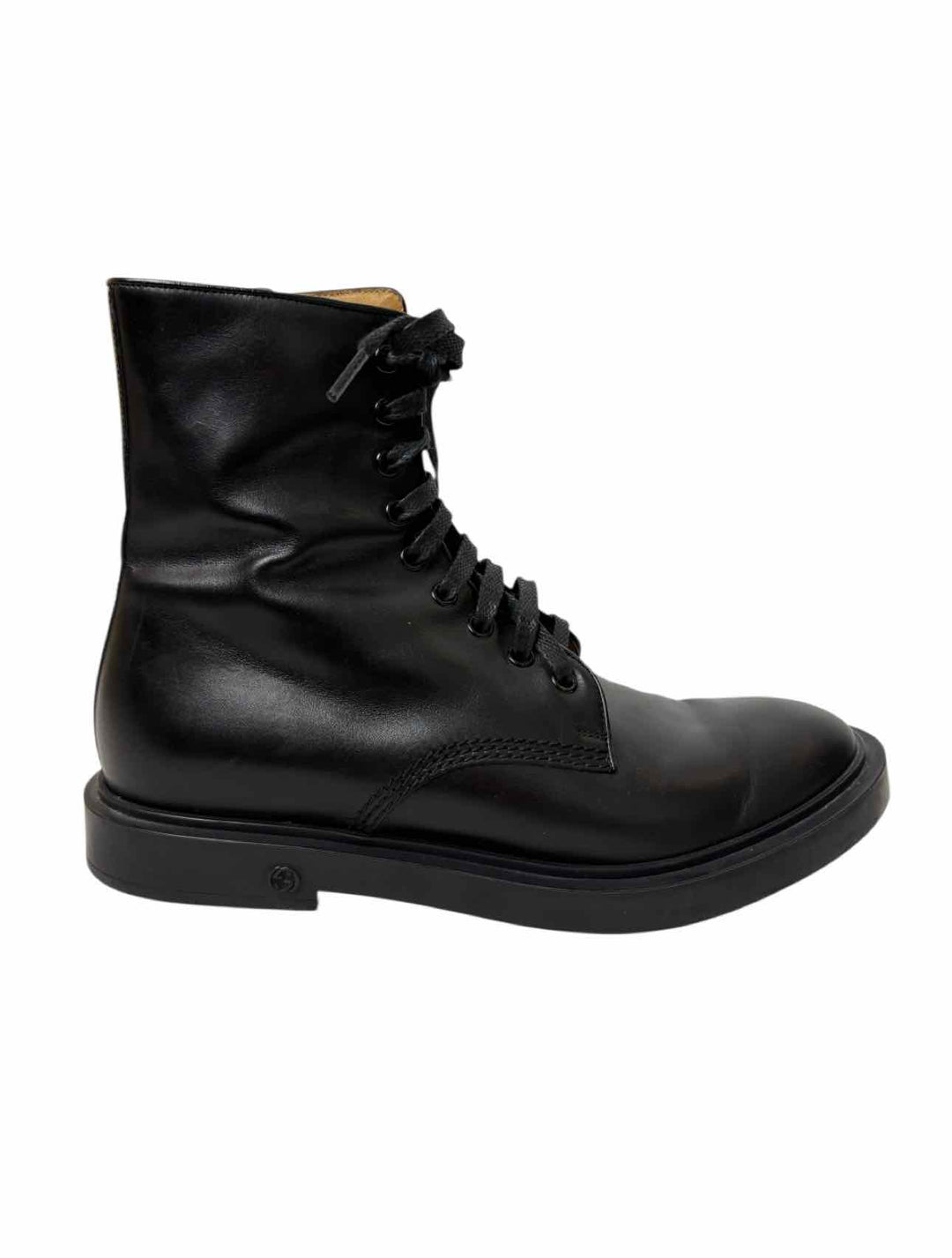 Gucci Size 6 Leather Combat Ankle Boots