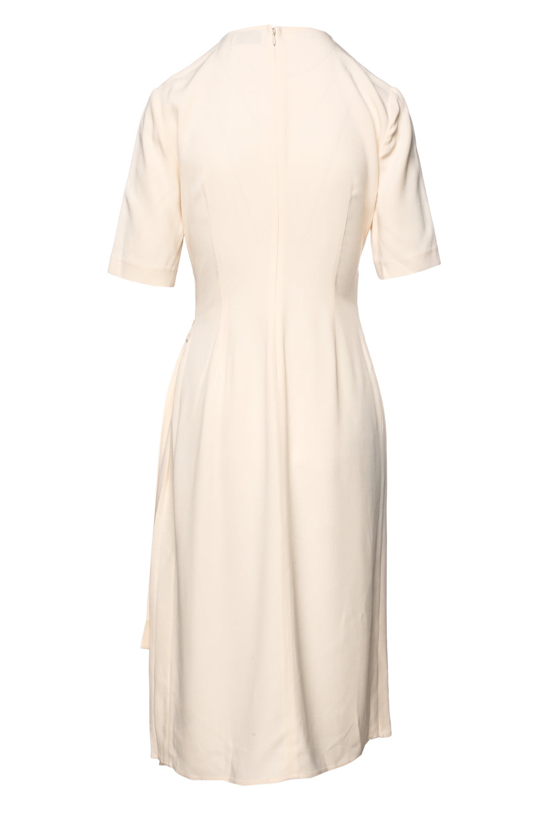 St. John Size 4 Short Sleeve Pleated Midi Dress
