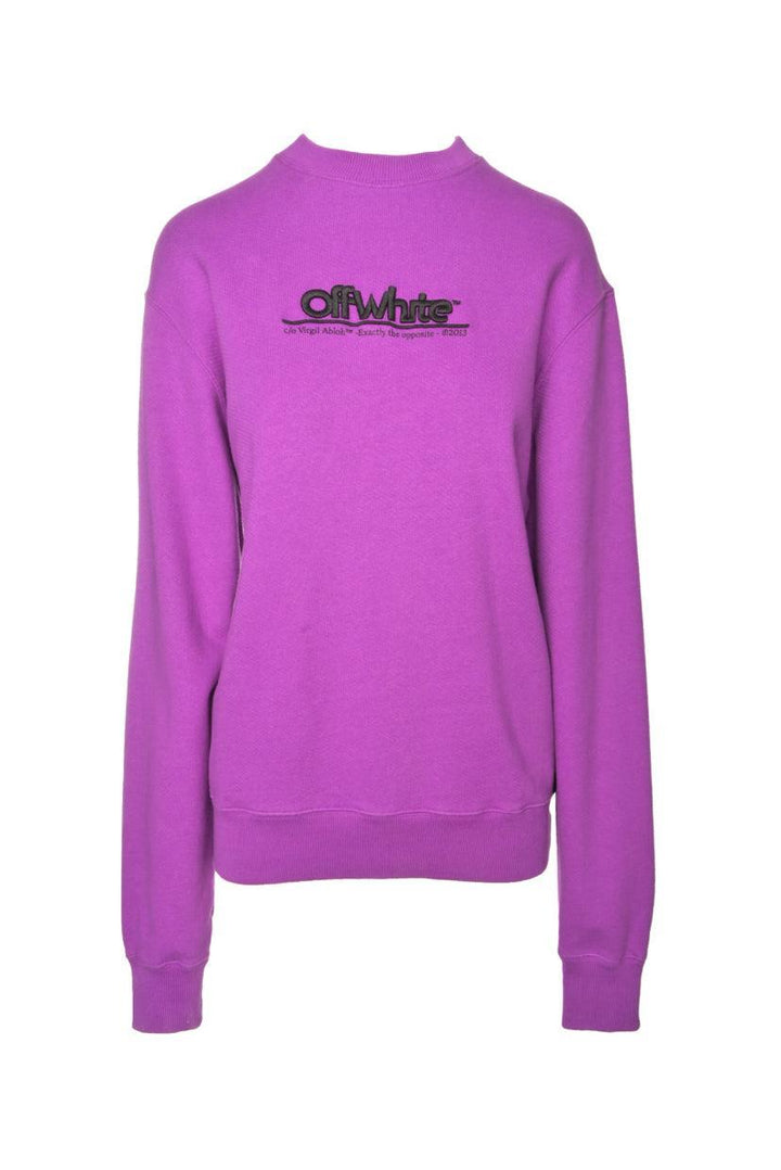 Off White Size S Embroidered Logo Crewneck Sweatshirt