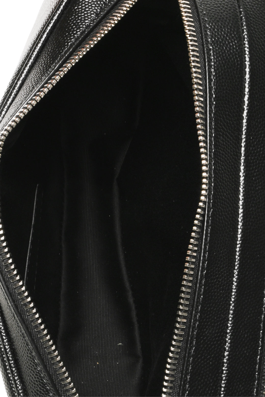 Saint Laurent Double Zip Leather Toiletry Case
