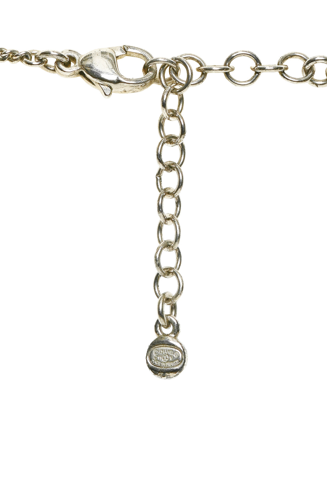 Chanel 2011 Crystal & Interlocking CC Drop Pendant Necklace