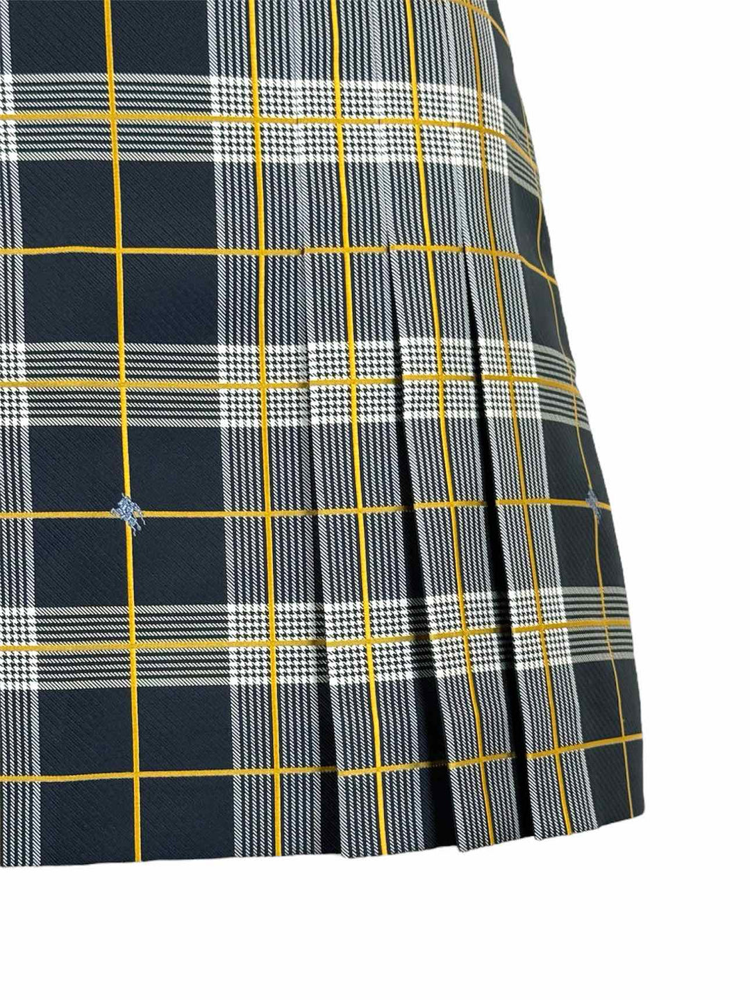 Burberry Size 0 Plaid Pleated Mini Skirt