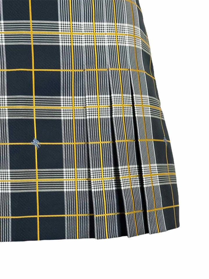 Burberry Size 0 Plaid Pleated Mini Skirt