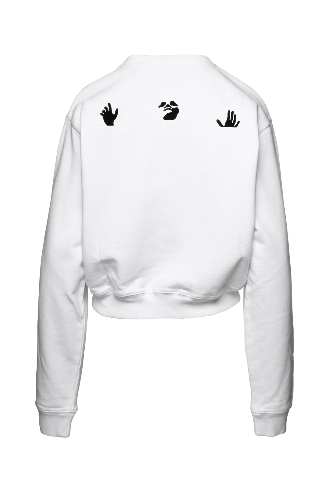 Off White Size S Cropped Boyfriend Sweatshirt