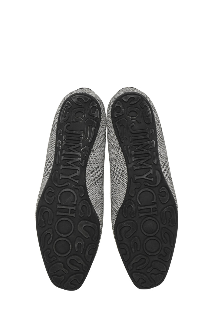 Jimmy Choo Size 37.5 Jaida Glitter Loafers