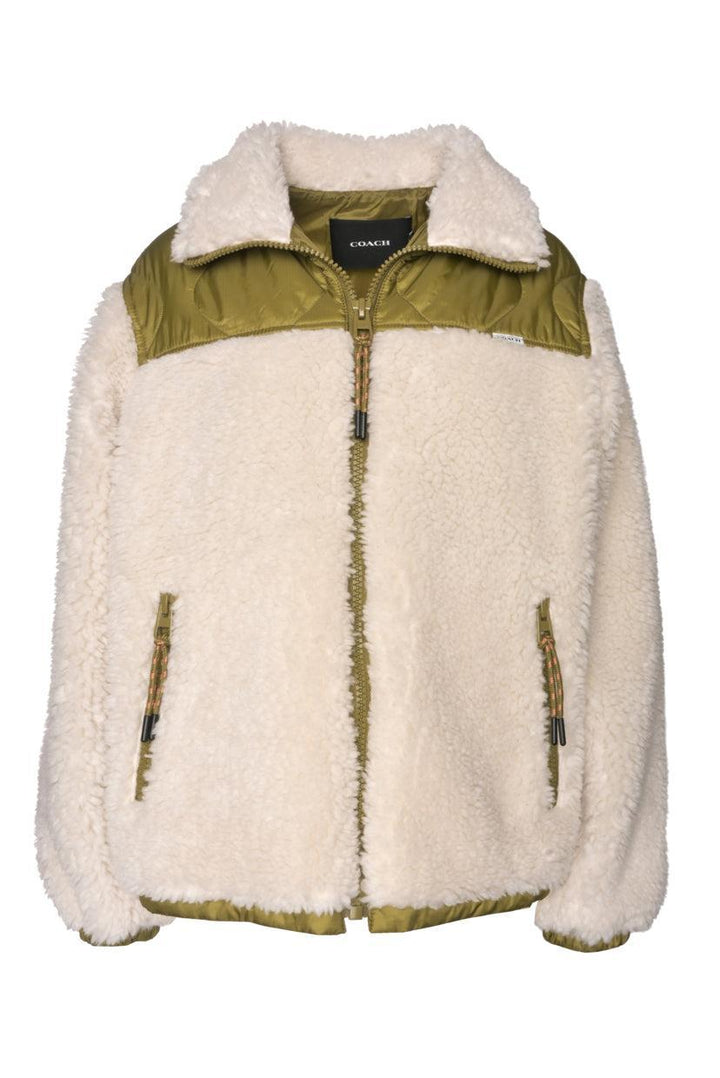 Coach Size M Sherpa Zip Up Jacket