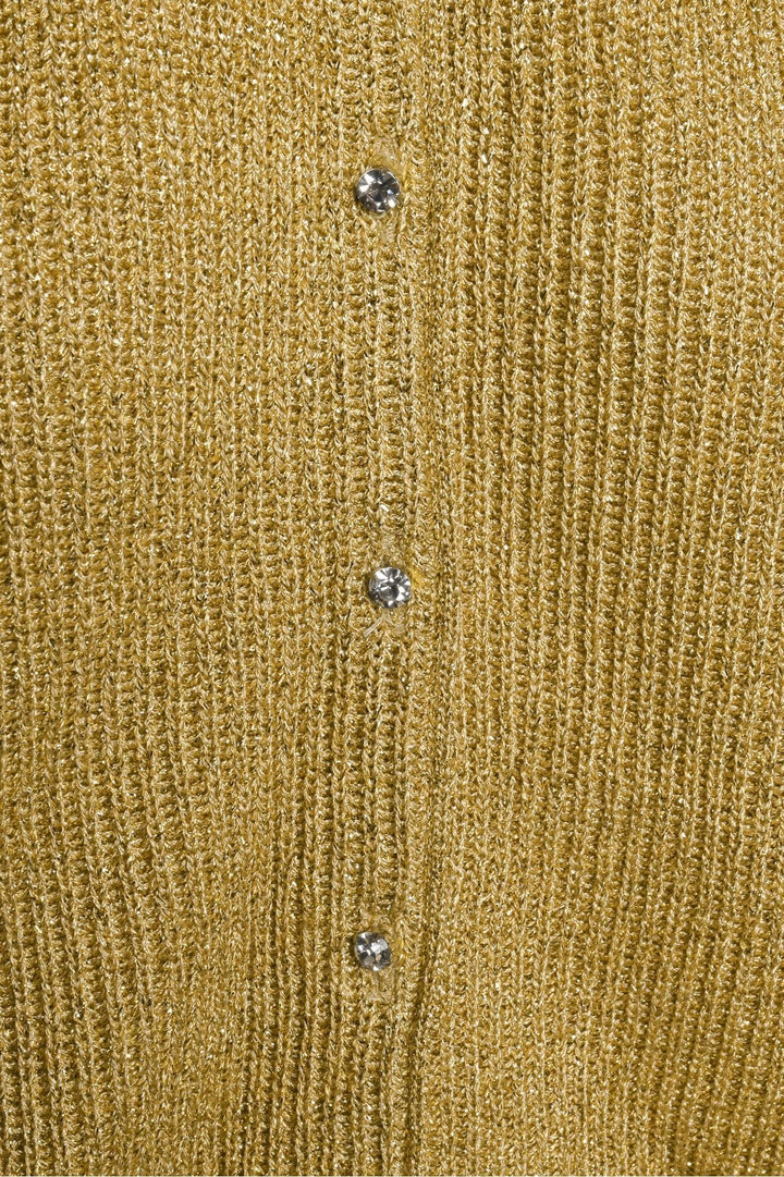 Blumarine Size 8 Metallic Knit Cardigan