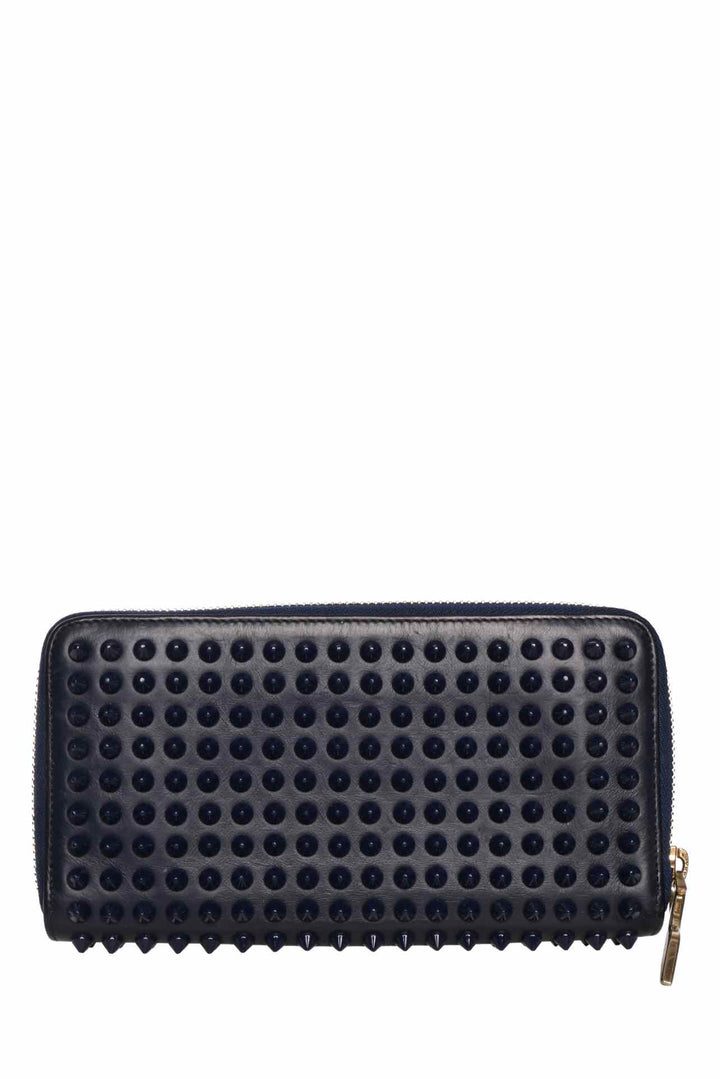Christian Louboutin Panettone Spiked Leather Zip Around Long Wallet