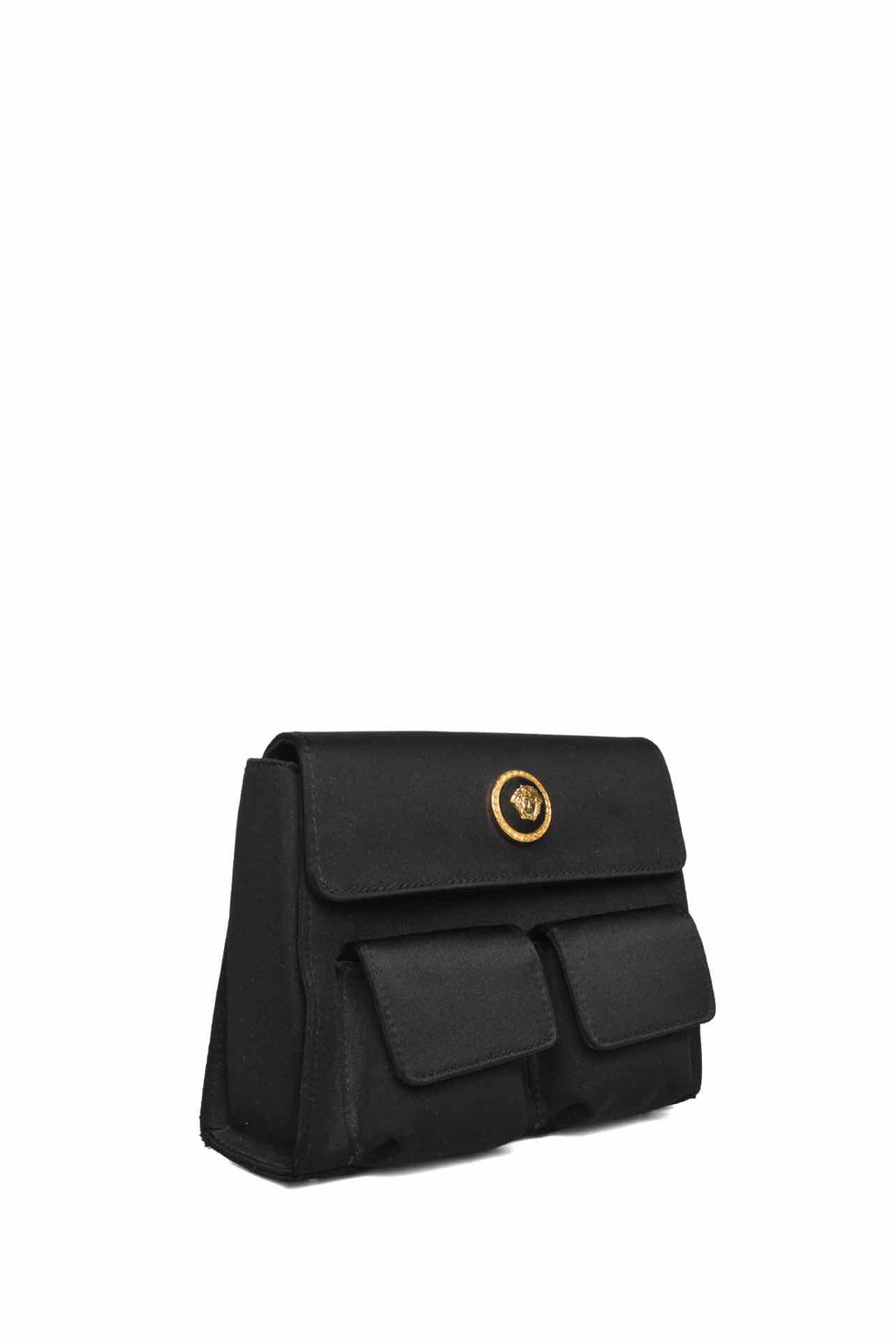 Versace Satin Medusa Clutch