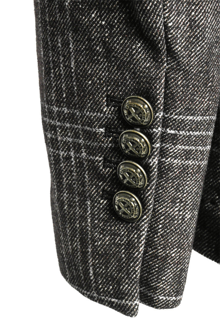 Circolo Size 40 Men's Plaid Cotton Blazer