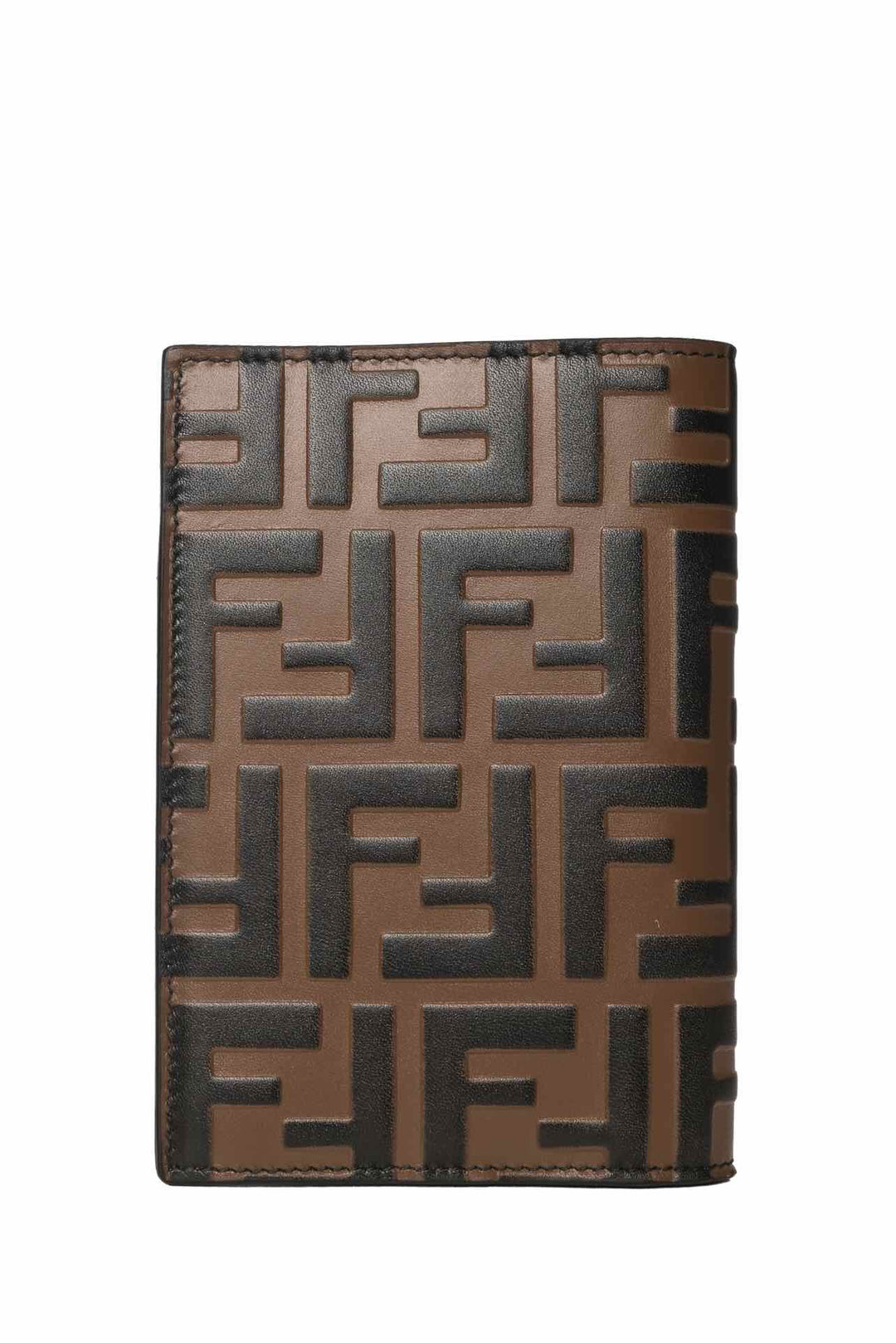 Fendi Zucca Embossed Leather Passport Cover
