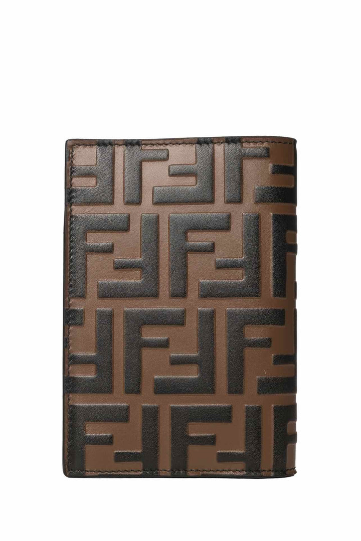 Fendi Zucca Embossed Leather Passport Cover