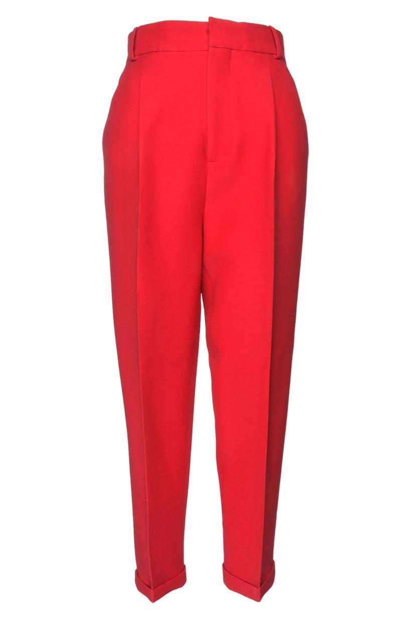 Christian Dior Size 4 Wool & Silk Pleated Pants