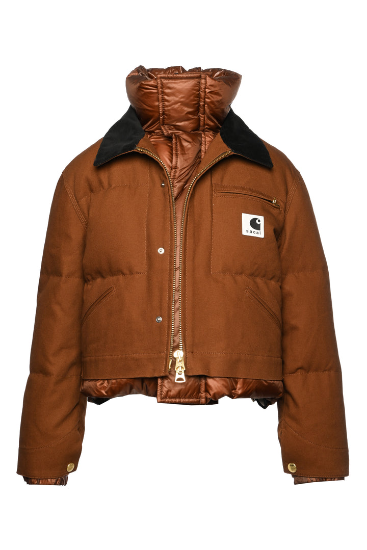 Sacai x Carhartt WIP Size 1 Cropped Duck Puffer Jacket