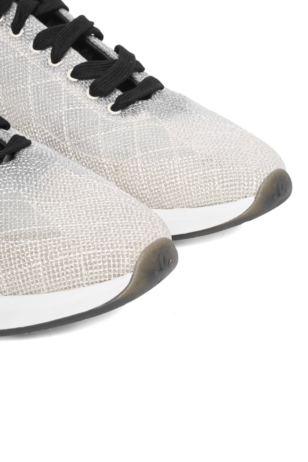 Chanel Size 42 CC Embroidered Mesh Low Top Sneaker