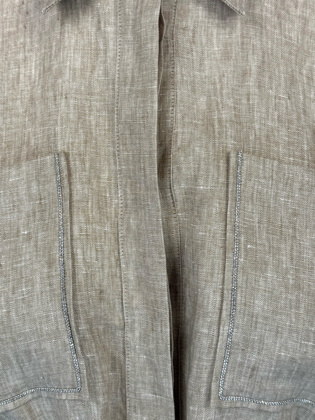 Peserico Size S Embellished Cinched Waist Blouse