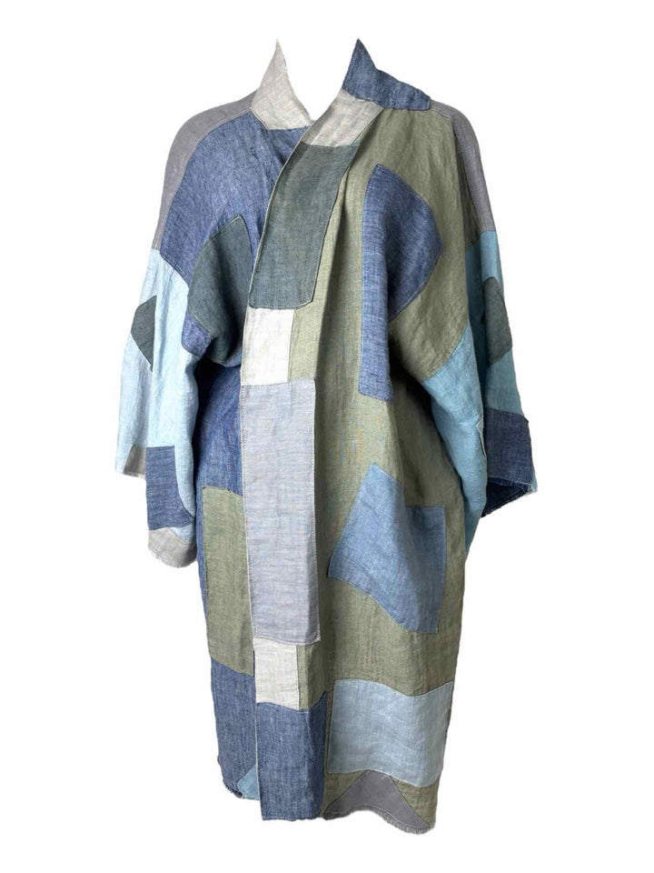 Magnolia Pearl Love Line Linen Patchwork Size OS Kimono