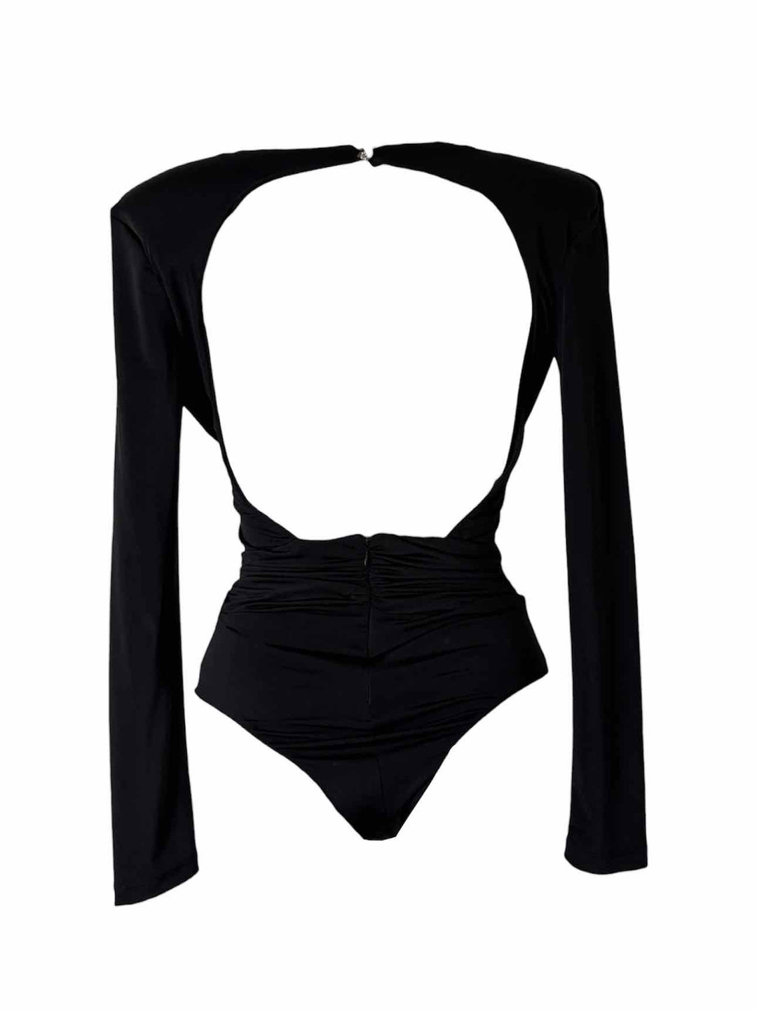 Philipp Plein Size S Gathered Poly Bodysuit