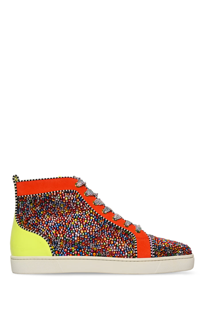 Christian Louboutin Size 41.5 Men's Crystal Embellished Orlato Sneakers