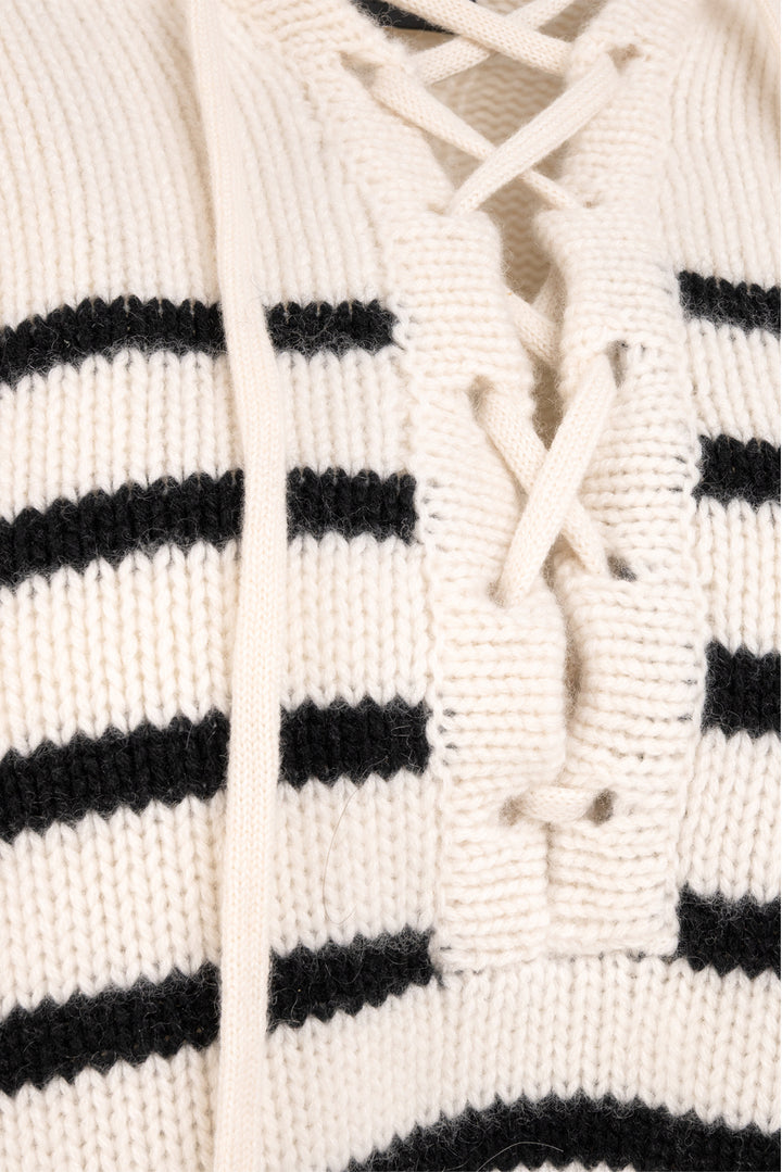 Nili Lotan Size XS Hooded Striped Cashmere Sweater