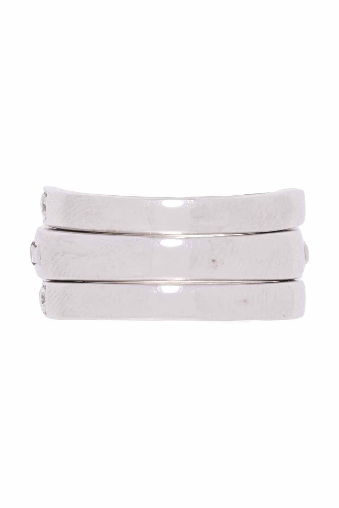Mappins Size 6.25 10K White Gold & Diamonds Bridal Set Rings