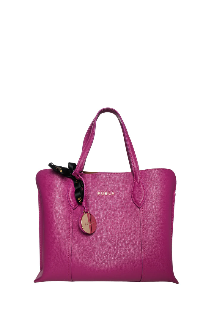 Furla Vittoria M Grained Leather Tote
