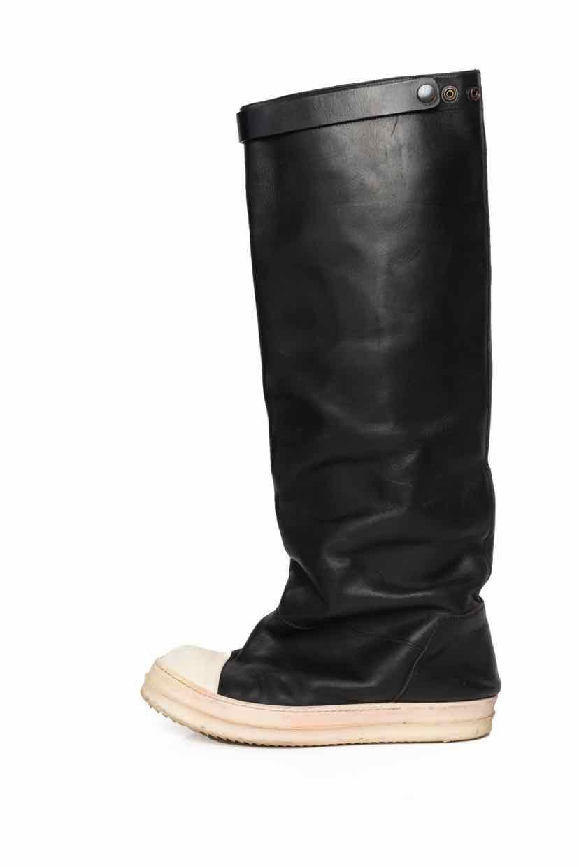 Mens Shoe Size 45 Rick Owens Men's Elephant Oversized Leather Boots