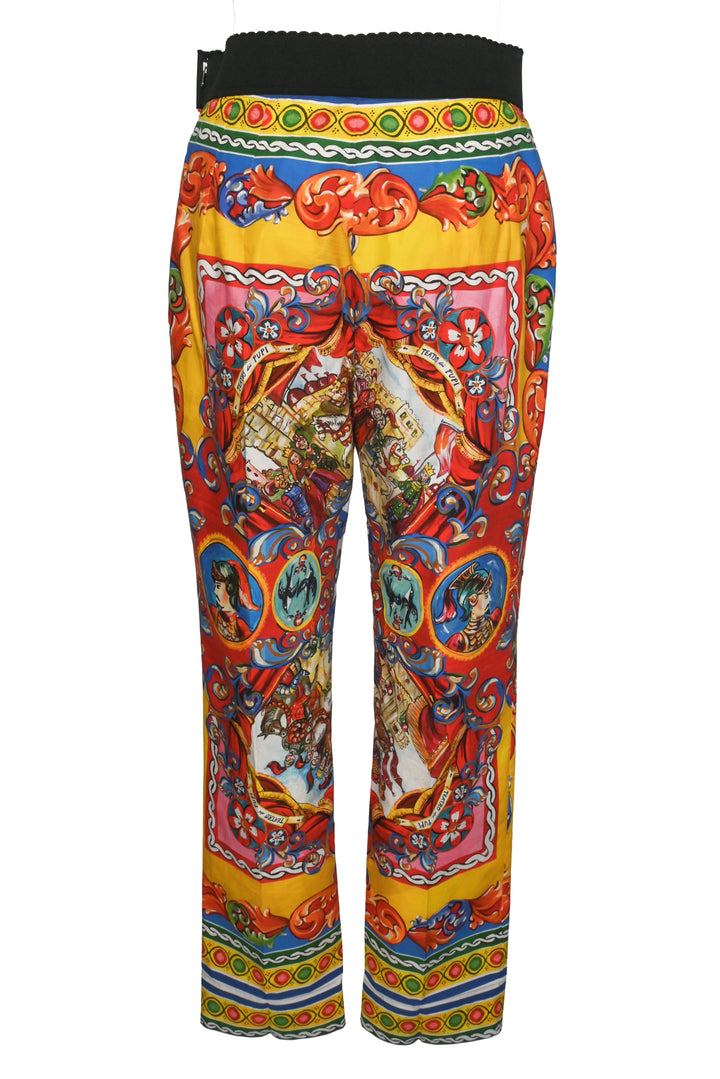 Dolce & Gabbana Size 42 Teatro Dei Pupi Pattern Pants