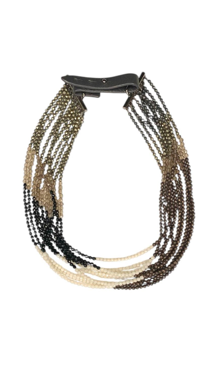 Brunello Cucinelli Multistrand Beaded Choker Necklace