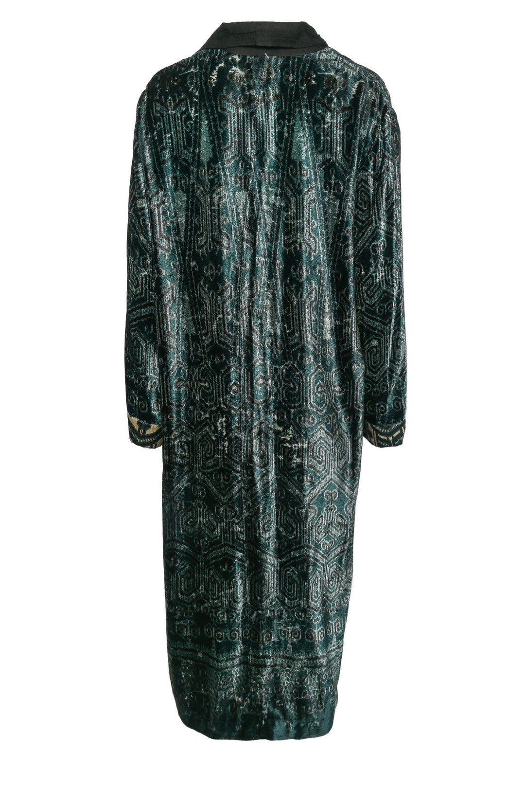 Forte_Forte Size 2 Velvet Printed Dustcoat